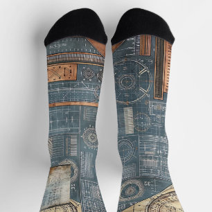 Design des Blueprints - Dekor des Architekten Socken