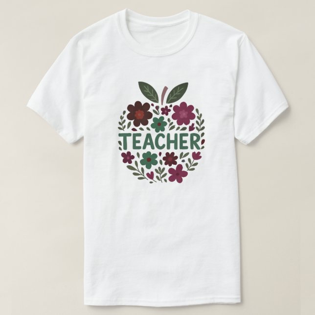Design des Blumenapplikators T-Shirt (Design vorne)