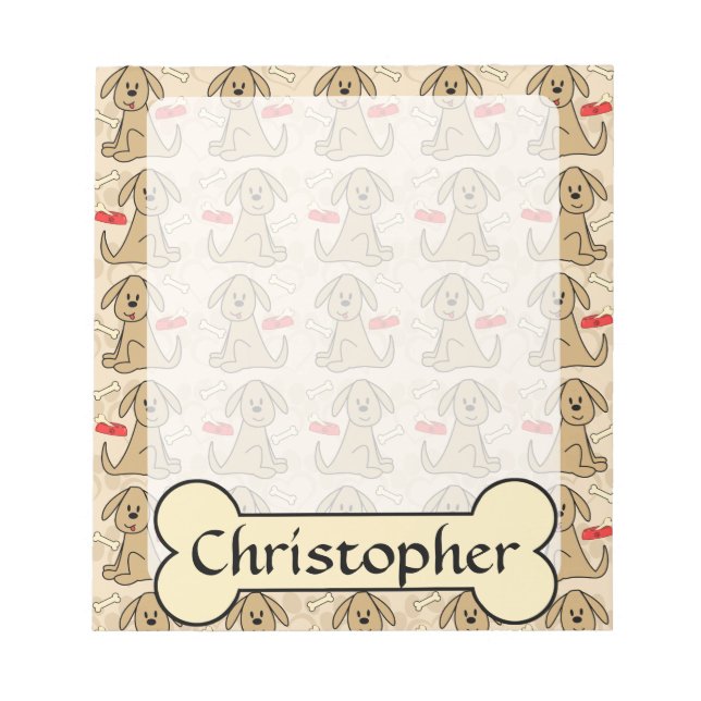 Design des braunen Welpendocks Notizblock (Vorderseite)