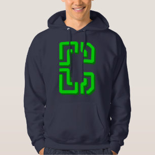 Design des C-Logos mit 3D-Buchstaben. Hoodie