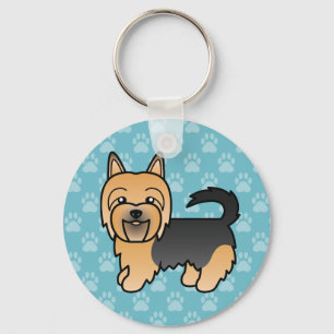 Design des Cartoon Blue and Tan Australian Terrier Schlüsselanhänger