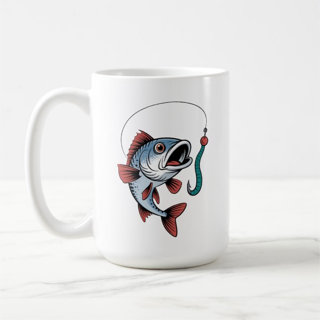 Design des Cartoon Funny Fishing Kaffeetasse (Links)