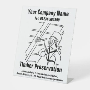 Design des Cartoon Holzschutz Sockelschild
