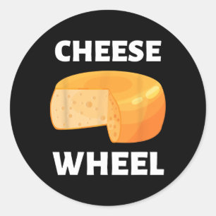 Design des Cheese Wheel Video Game Meme Runder Aufkleber