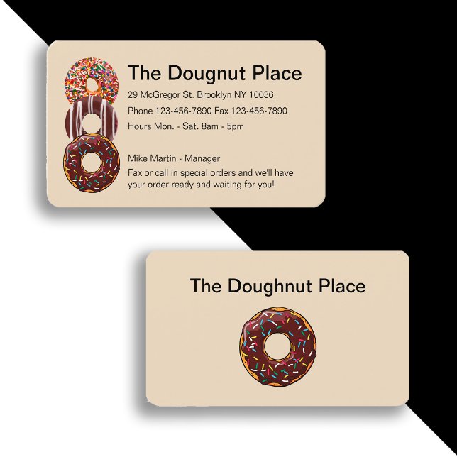 Design des Doughnut Shop Visitenkarte (Von Creator hochgeladen)