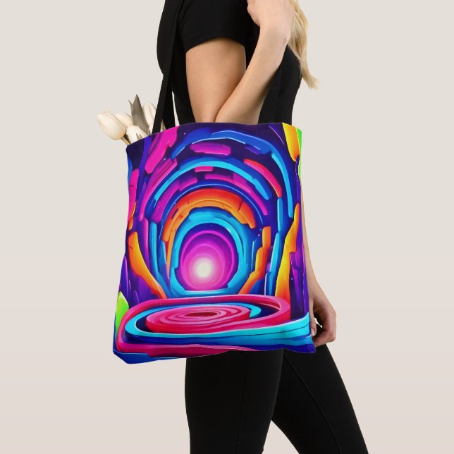 Design des dynamischen geometrischen Neon Art Tunn (Von Nahem)