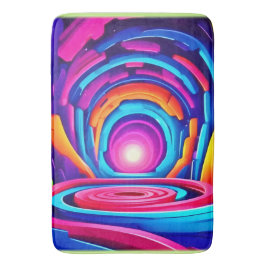 Design des dynamischen geometrischen Neon Art Tunn Badematte