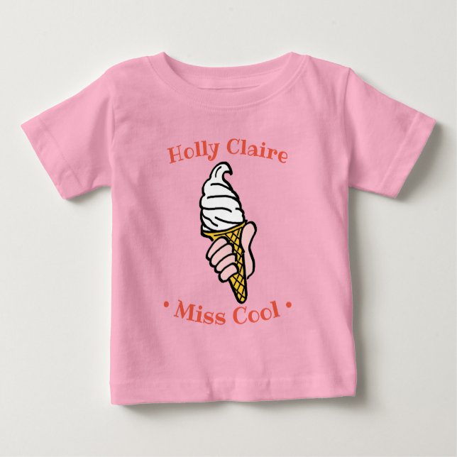Design des Eiskremkerns zur Personalisierung Baby T-shirt (Vorderseite)