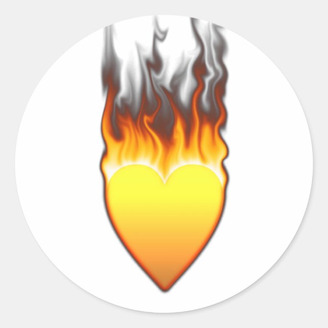 Design des Flammenheftes II Runder Aufkleber (Vorderseite)