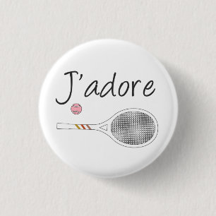Design des französischen Chic J'adore Tennis Playe Button