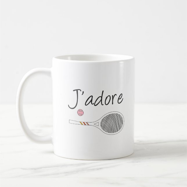 Design des französischen Chic J'adore Tennis Playe Kaffeetasse (Links)