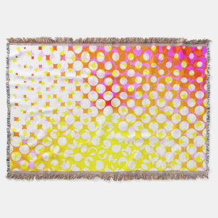 Design des gelb-rosa Musters Decke