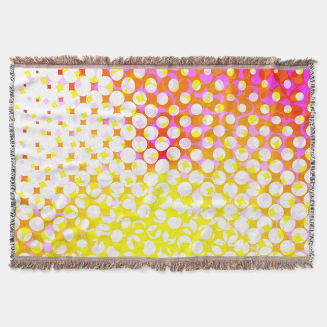 Design des gelb-rosa Musters Decke (Vorderseite)