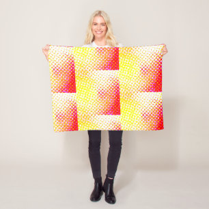 Design des gelb-rosa Musters Fleecedecke