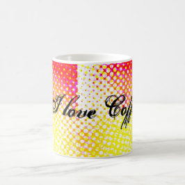 Design des gelb-rosa Musters Kaffeetasse