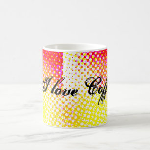 Design des gelb-rosa Musters Kaffeetasse