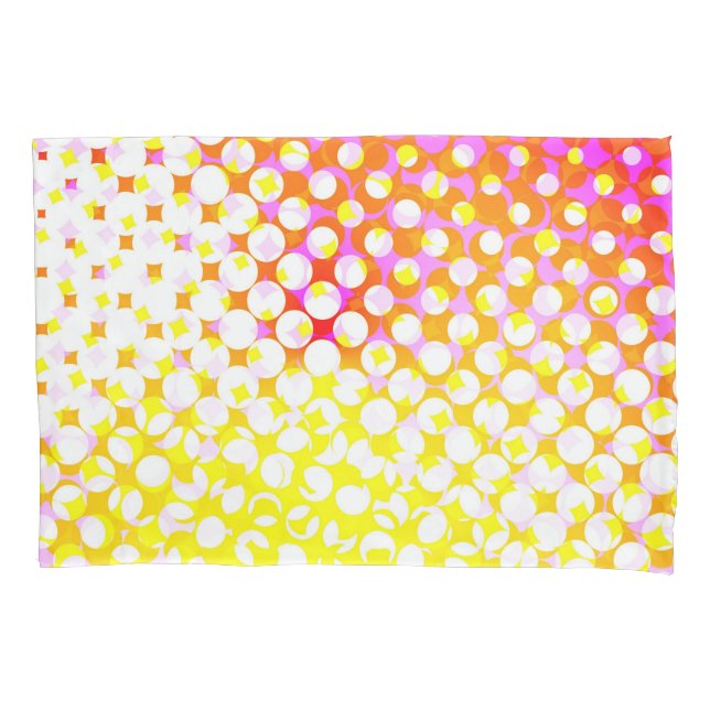 Design des gelb-rosa Musters Kissenbezug (Vorderseite)
