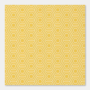 Design des gelben geometrischen Hexagon-Musters Tapete