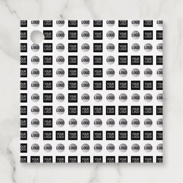 Design des geometrischen 2 Logo-Musters Geschenkanhänger (Vorderseite)