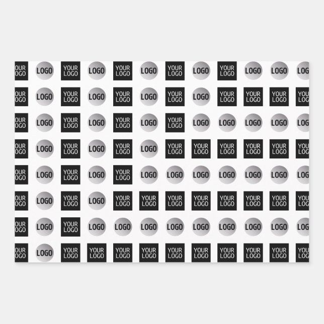 Design des geometrischen 2 Logo-Musters Geschenkpapier Set (Vorderseite)