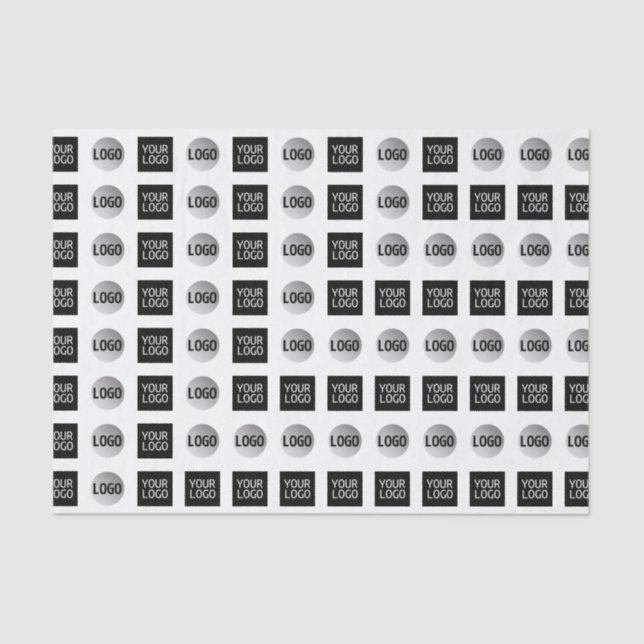 Design des geometrischen 2 Logo-Musters Seidenpapier (Vorderseite)