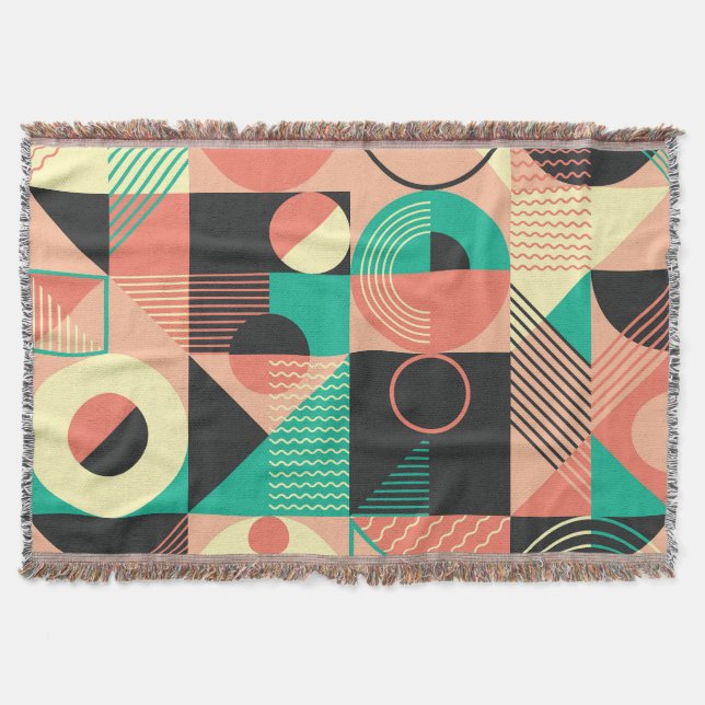 Design des geometrischen Retromusters Decke (Vorderseite)