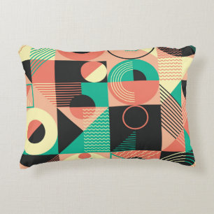 Design des geometrischen Retromusters Dekokissen