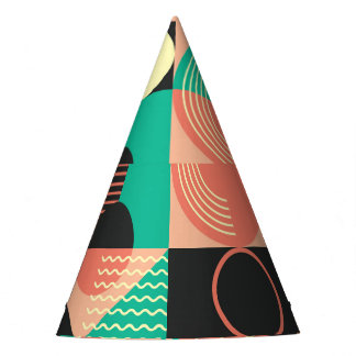Design des geometrischen Retromusters Partyhütchen