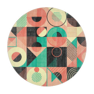 Design des geometrischen Retromusters Schneidebrett