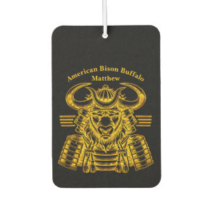 Design des Golden Bison Warriors in Samurai Armor Autolufterfrischer