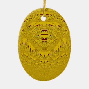 Design des Goldenen Löwenkopfes Keramik Ornament