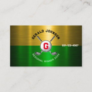 Design des Golftalls für Monogramm Visitenkarte
