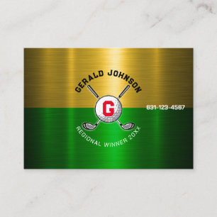 Design des Golftalls für Monogramm Visitenkarte