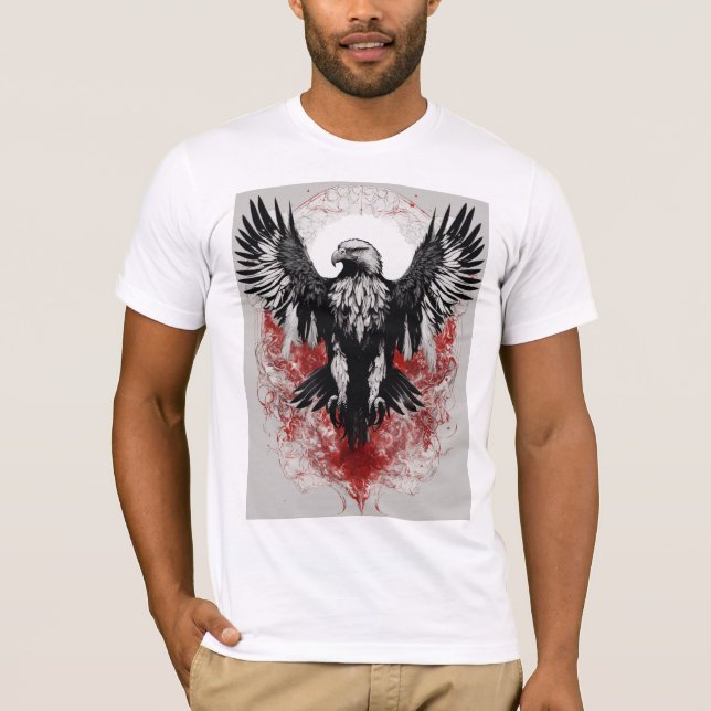 Design des grauen Adlerhemdes T-Shirt (Vorderseite)