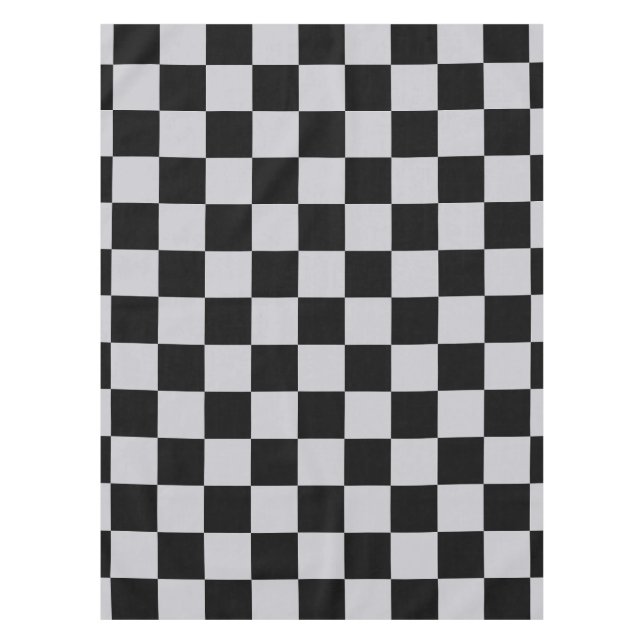 Design des grauen Schachbretts Tischdecke (Vorderseite)