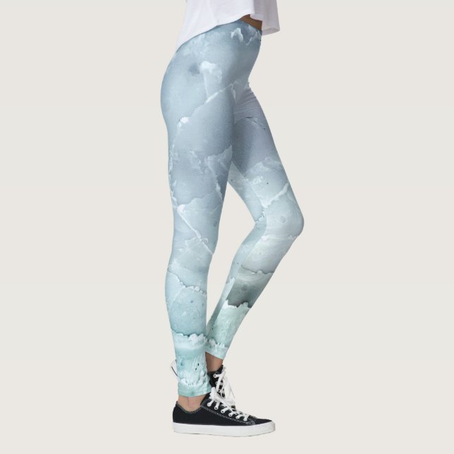 Design des grönländischen Iglu-Eisblockes Leggings (Rechts)