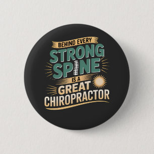 Design des großen Chiropraktikers mit starker Spin Button