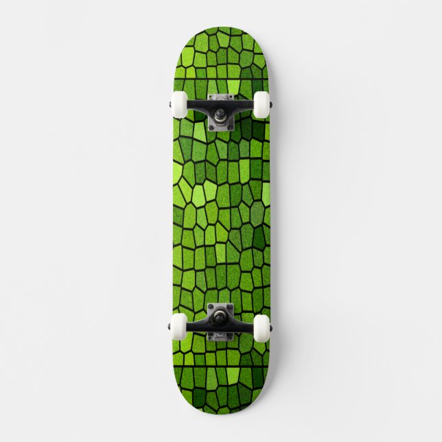 Design des grünen Bleiglases Skateboard (Vorderseite)
