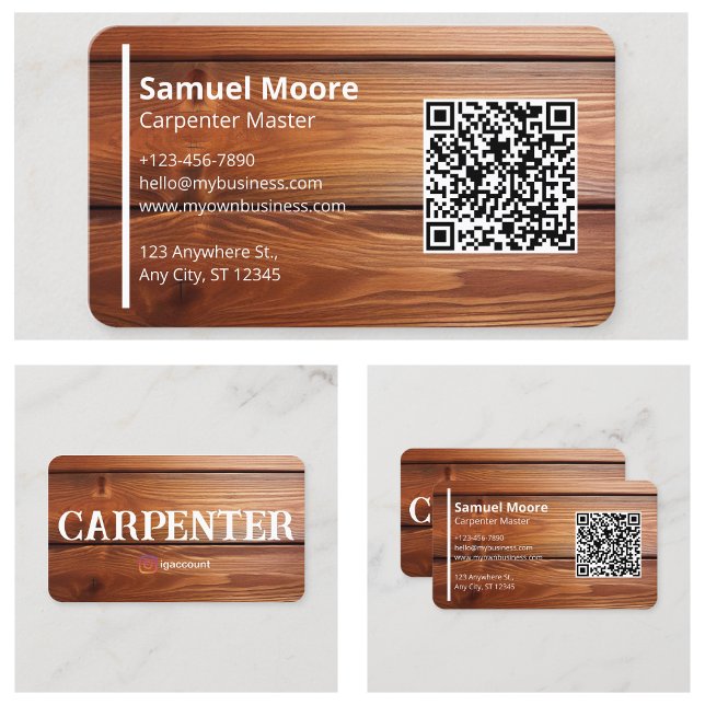 Design des HauptCarriers Visitenkarte (Master Carpenter Design Business Card
)