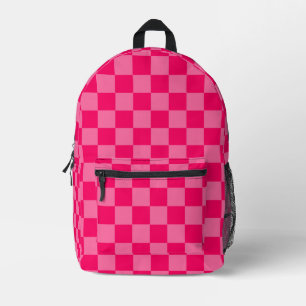 Design des hellen und Hot-Pink-Schachbretts Bedruckter Rucksack