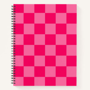 Design des hellen und Hot-Pink-Schachbretts Notizbuch