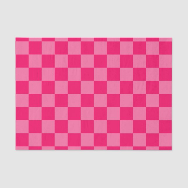 Design des hellen und Hot-Pink-Schachbretts Seidenpapier (Vorderseite)