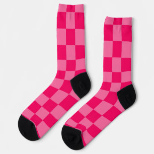 Design des hellen und Hot-Pink-Schachbretts Socken