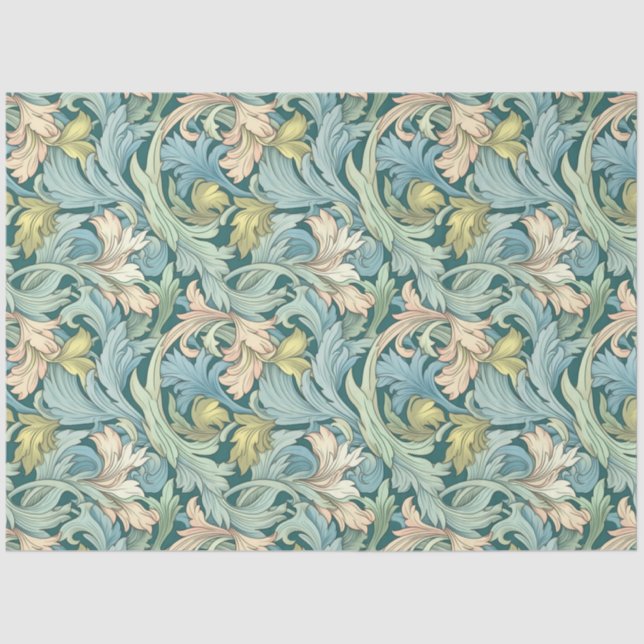 Design des Jugendstil-floralen Hintergrundbildes Seidenpapier (Vorderseite)
