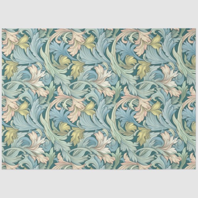 Design des Jugendstil-floralen Hintergrundbildes Seidenpapier (Vorderseite)