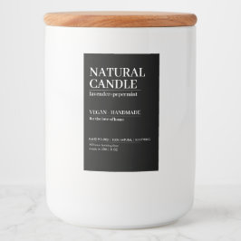 Design des Kerzenprodukts Lebensmitteletikett