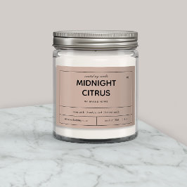 Design des Kerzenprodukts Lebensmitteletikett