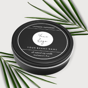 Design des Kerzenprodukts Runder Aufkleber