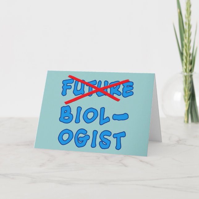 Design des künftigen Biologen-Abschlusses nicht me Karte (Vorderseite)