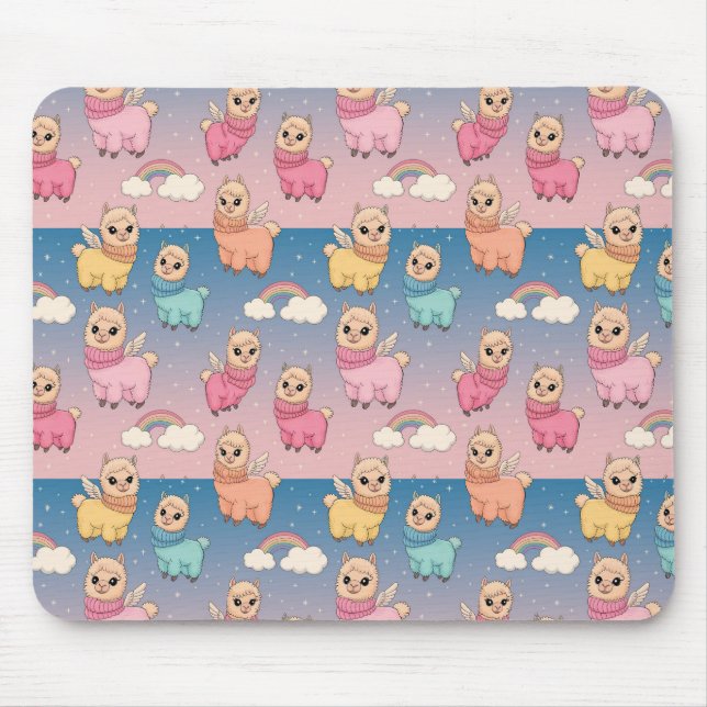 Design des magischen Einhorn- und Sternmusters Mousepad (Vorne)